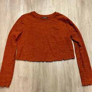 SHEIN burnt orange long sleeve